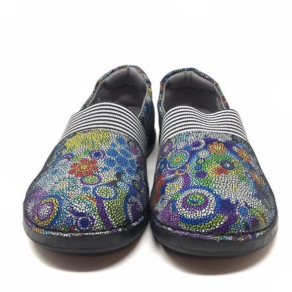 Alegria Glee Hippie Chic Clogs Womens Size 36 6-6.5 Floral Flower Slip On Career - Picture 5 of 12
